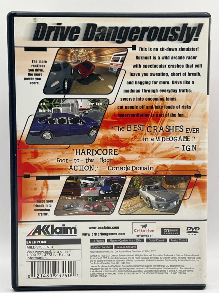 Burnout CL02 (Missing Manual) PlayStation 2