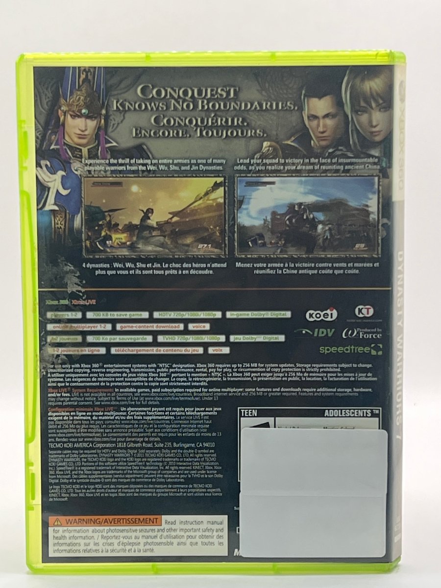 Dynasty Warriors 7 CL01 (CIB) Xbox 360