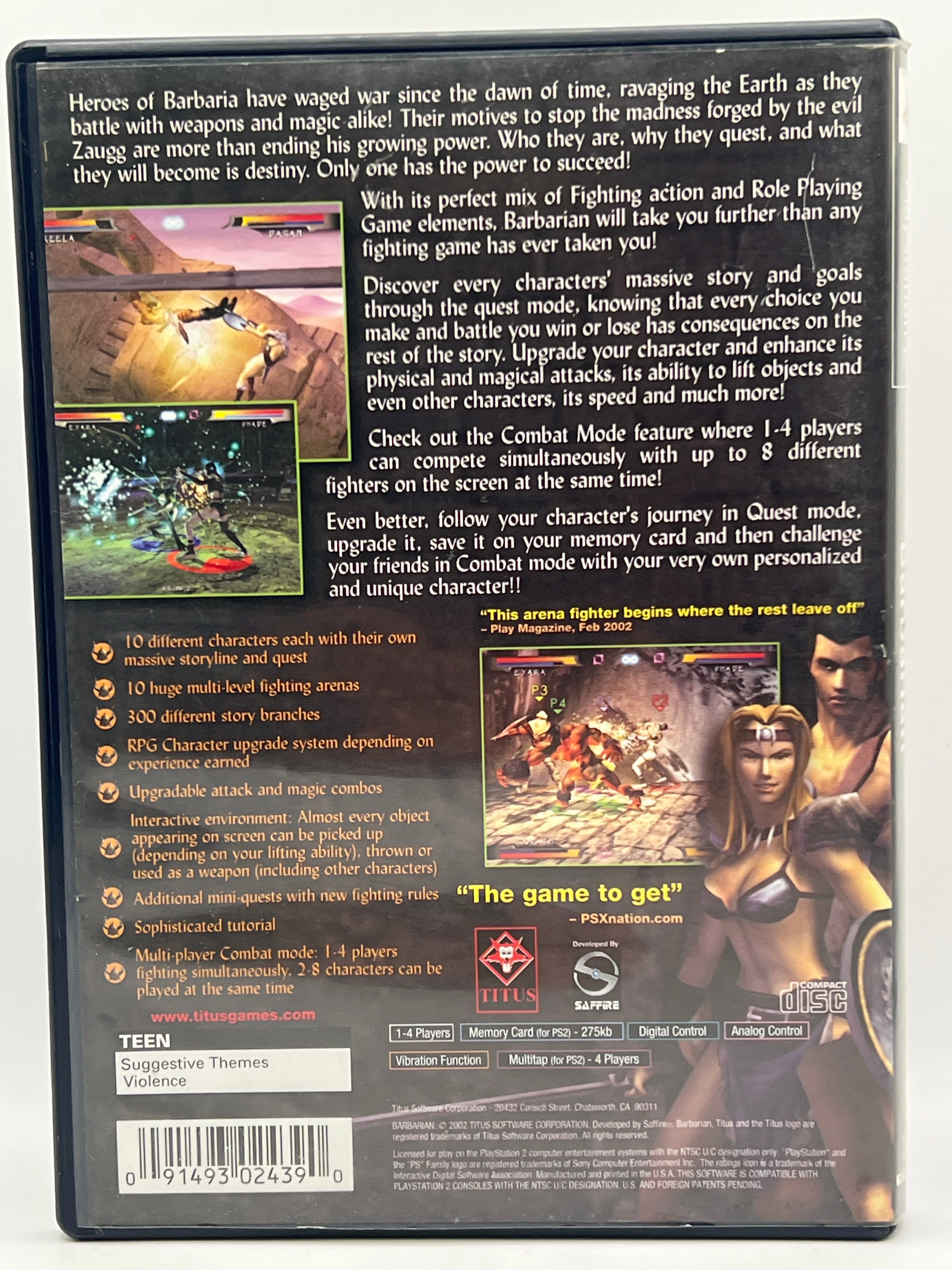 Barbarian CL02 (CIB) PlayStation 2
