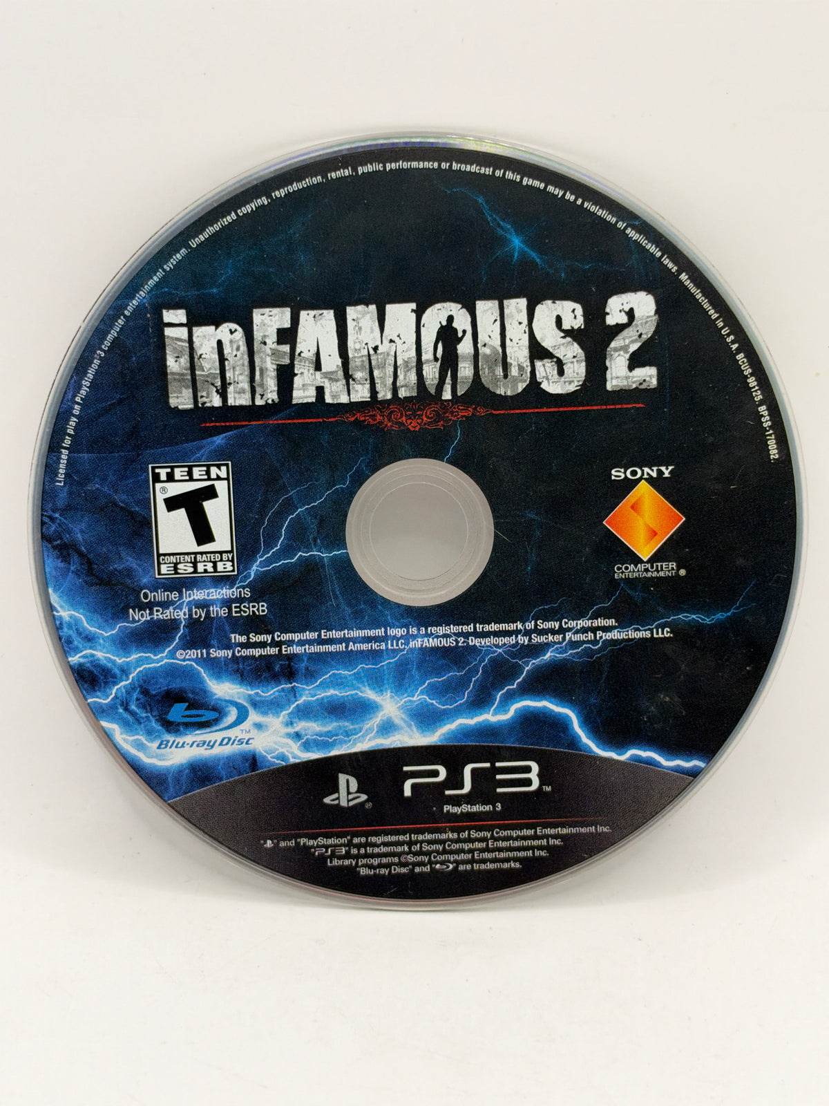 Infamous 2 CL01 (Disc Only) Playstation 3