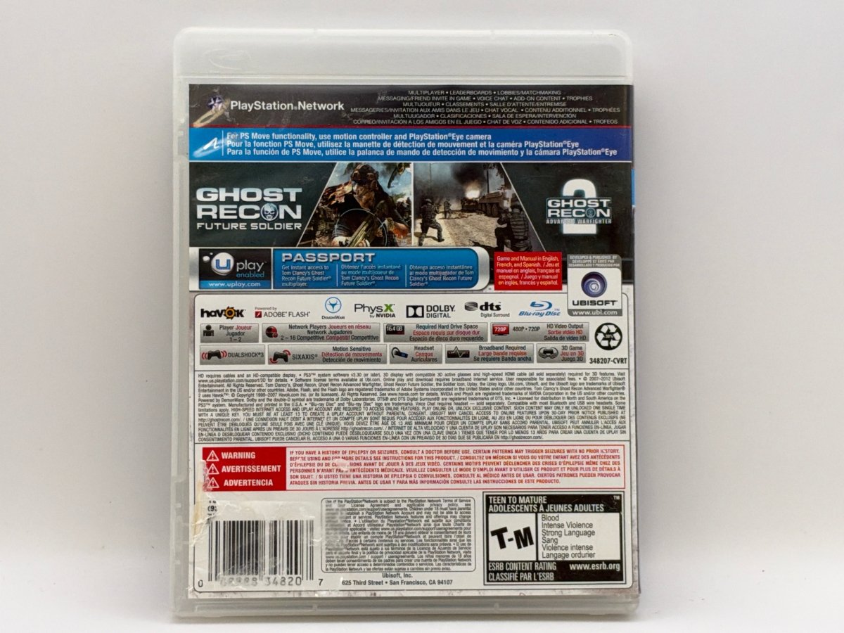 Ghost Recon Anthology CL01 (Missing Manual) Playstation 3