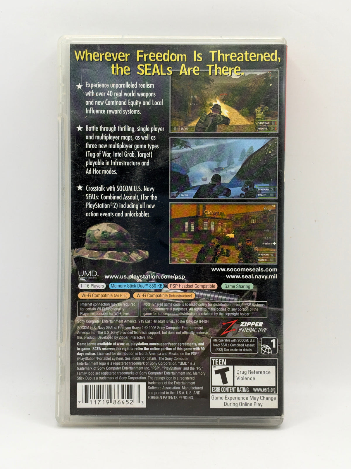 SOCOM US Navy Seals Fireteam Bravo 2 [Greatest Hits] CL01 (CIB) PSP
