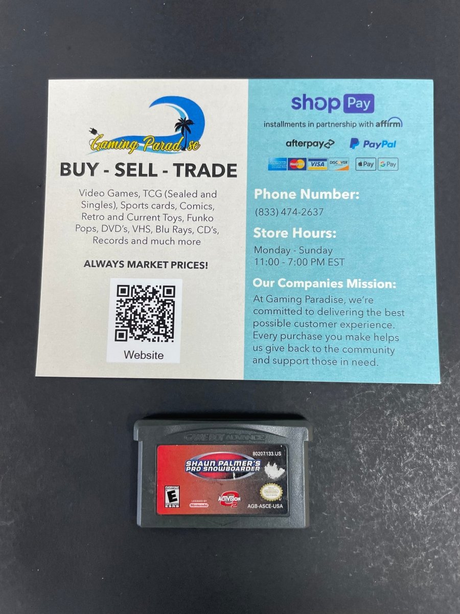Shaun Palmers Pro Snowboarder Gameboy Advance CL 01