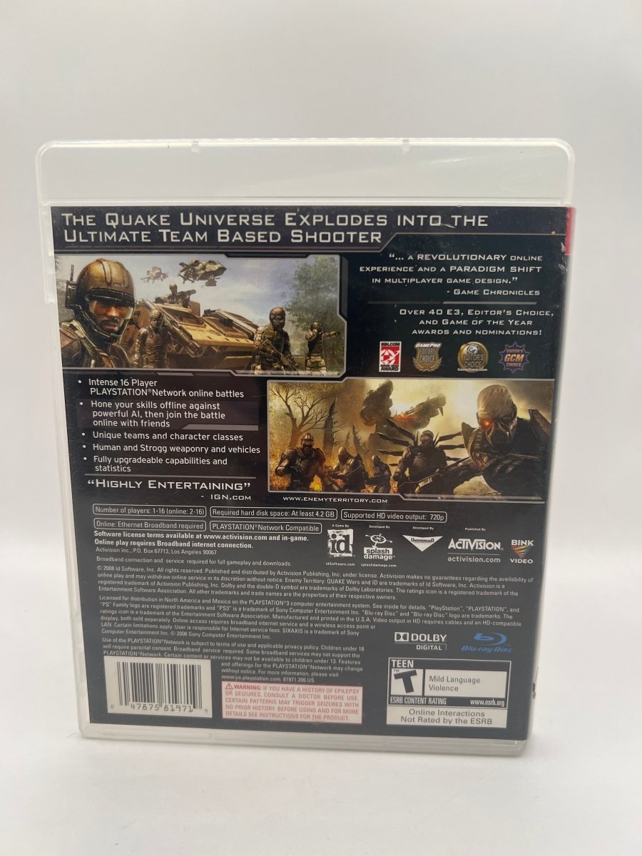 Enemy Territory Quake Wars CL03 (CIB) Playstation 3