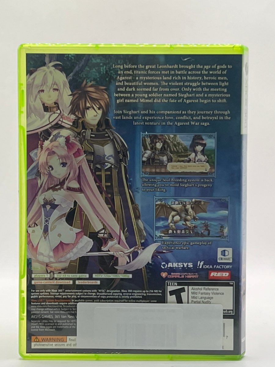Record of Agarest War Zero CL01 (CIB) Xbox 360