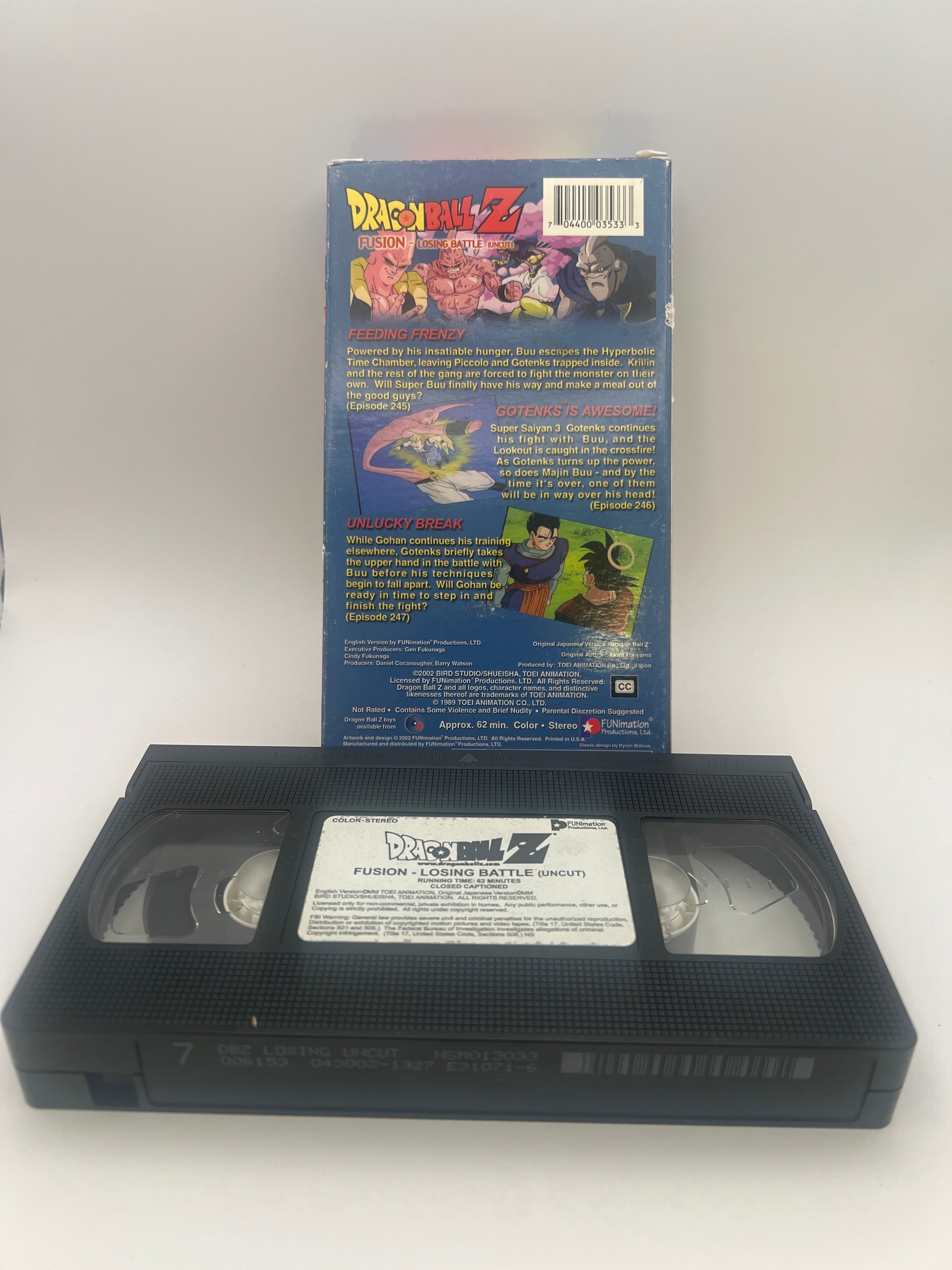 Dragon Ball Z - Fusion Losing Battle (Uncut) (2002) Used VHS