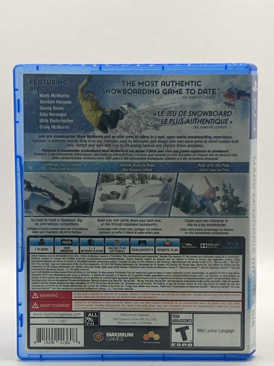 Mark McMorris Infinite Air CL02 (CIB) PlayStation 4