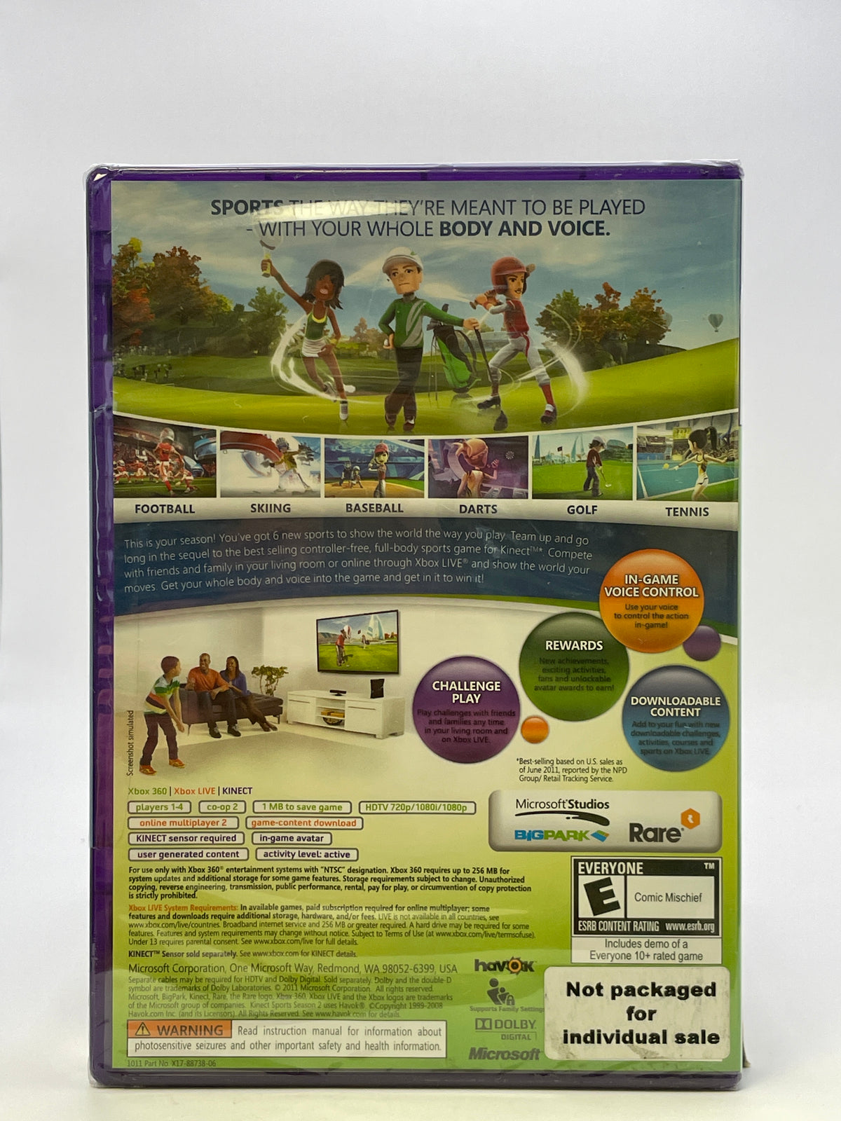 Kinect Sports: Season Two CL01 (NEW) Xbox 360