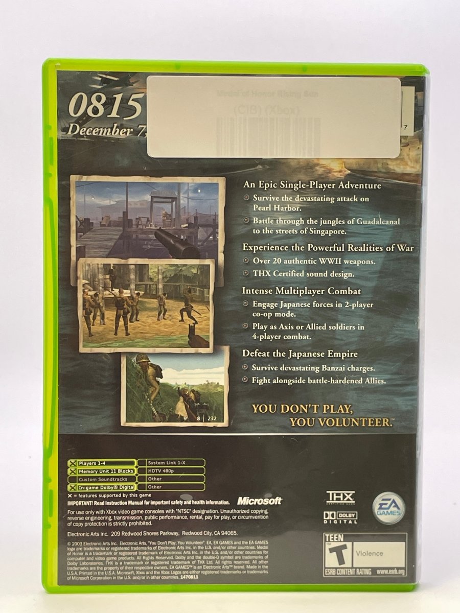 Medal of Honor Rising Sun CL01 (CIB) Original Xbox