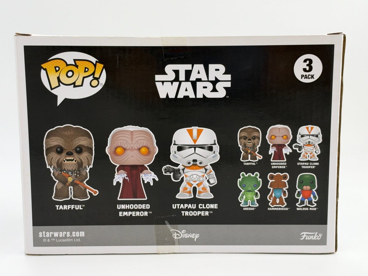 Star Wars: Tarfful and Unhooded Emperor and Utapau Clone Trooper - Walmart Exclusive Funko Pop
