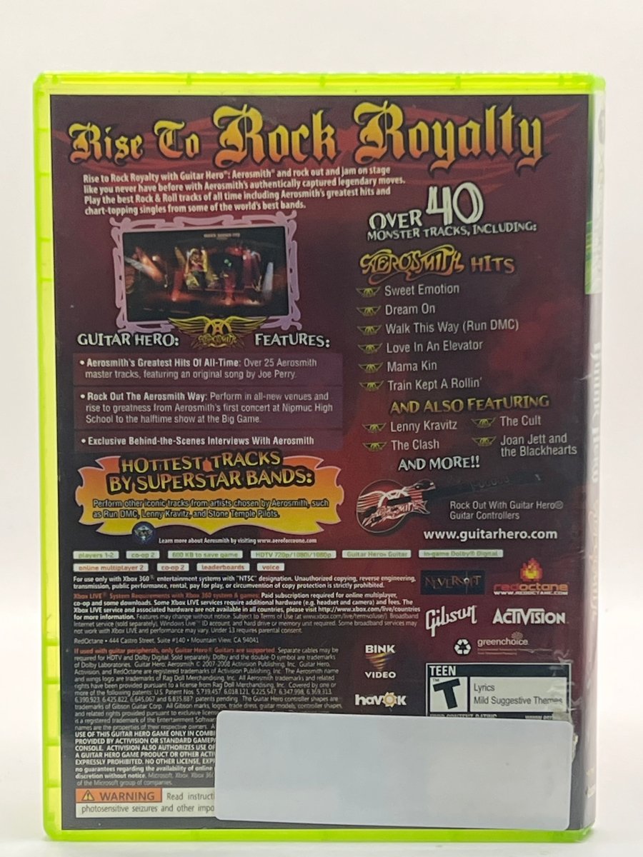 Guitar Hero: Aerosmith CL01 (CIB) Xbox 360