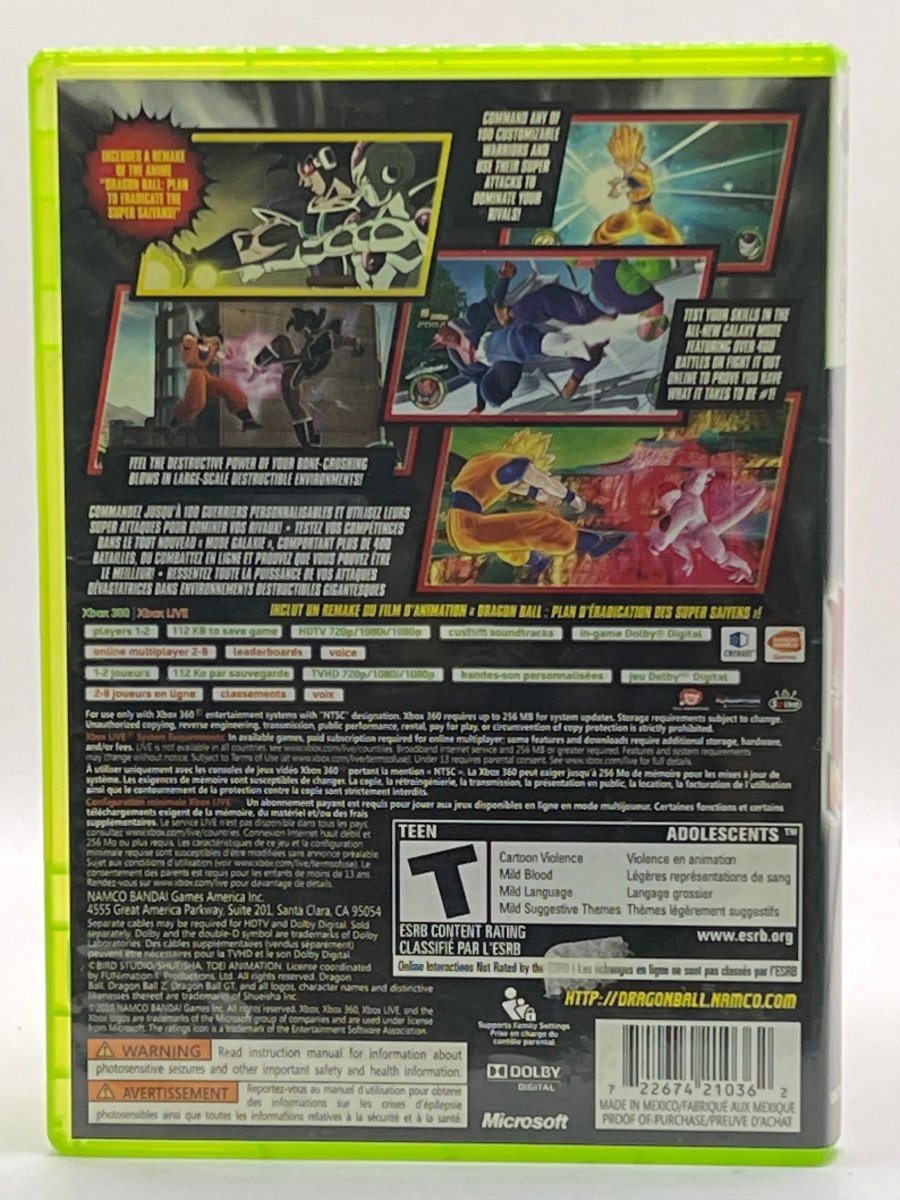 Dragon Ball: Raging Blast 2 CL01 (Missing Manual) Xbox 360