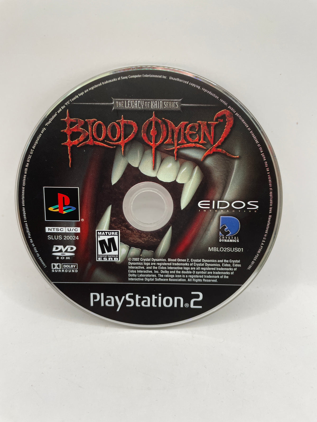 Blood Omen 2 CL01 (Disc Only) PlayStation 2