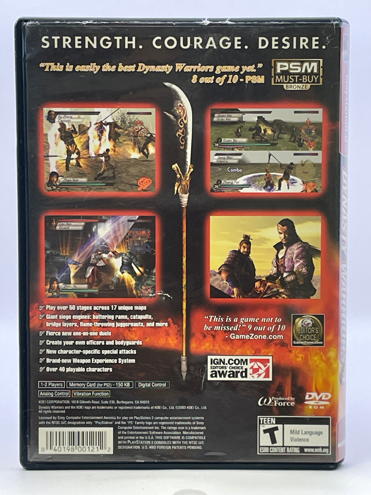 Dynasty Warriors 4 [Greatest Hits] CL01 (CIB) PlayStation 2
