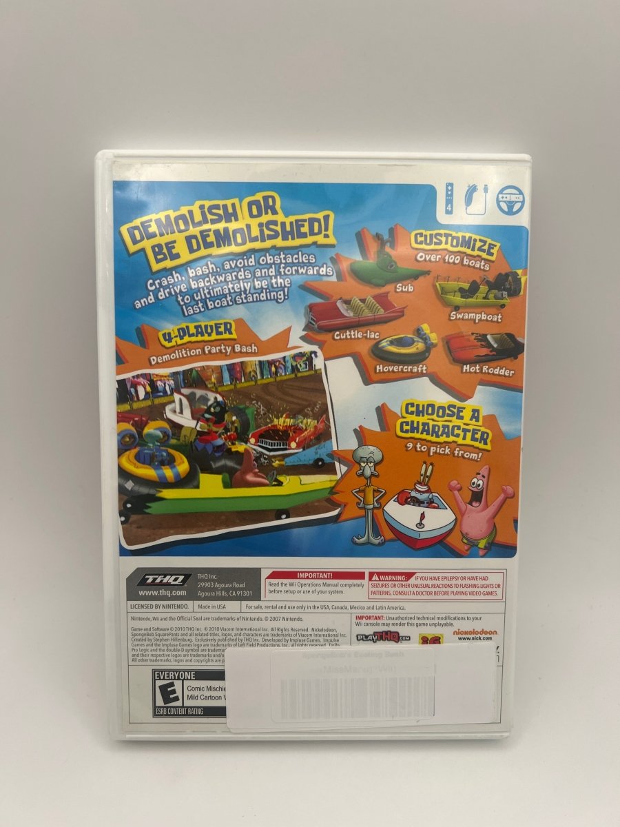 SpongeBob's Boating Bash CL01 (Missing Manual) Nintendo Wii