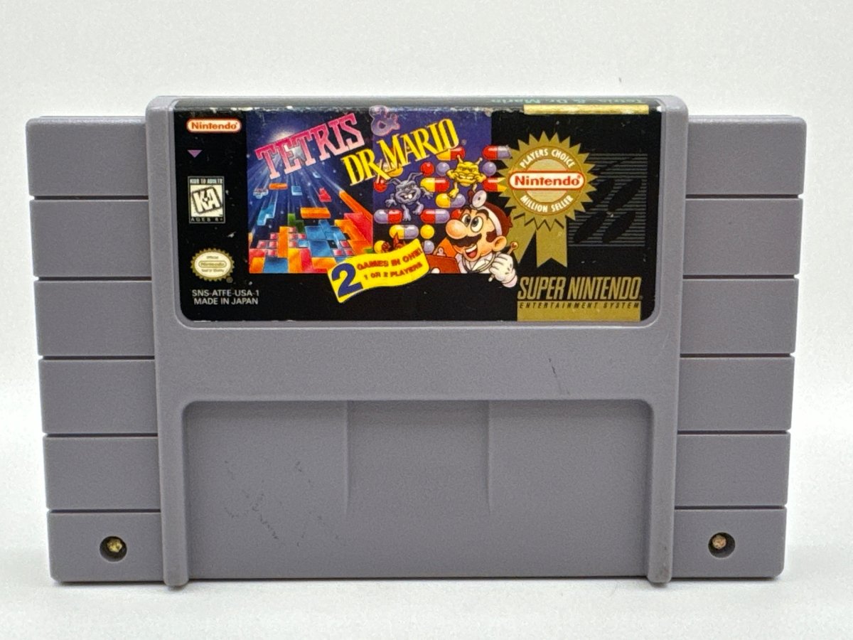 Tetris and Dr. Mario [Player's Choice] CL01 (Cart Only) Super Nintendo