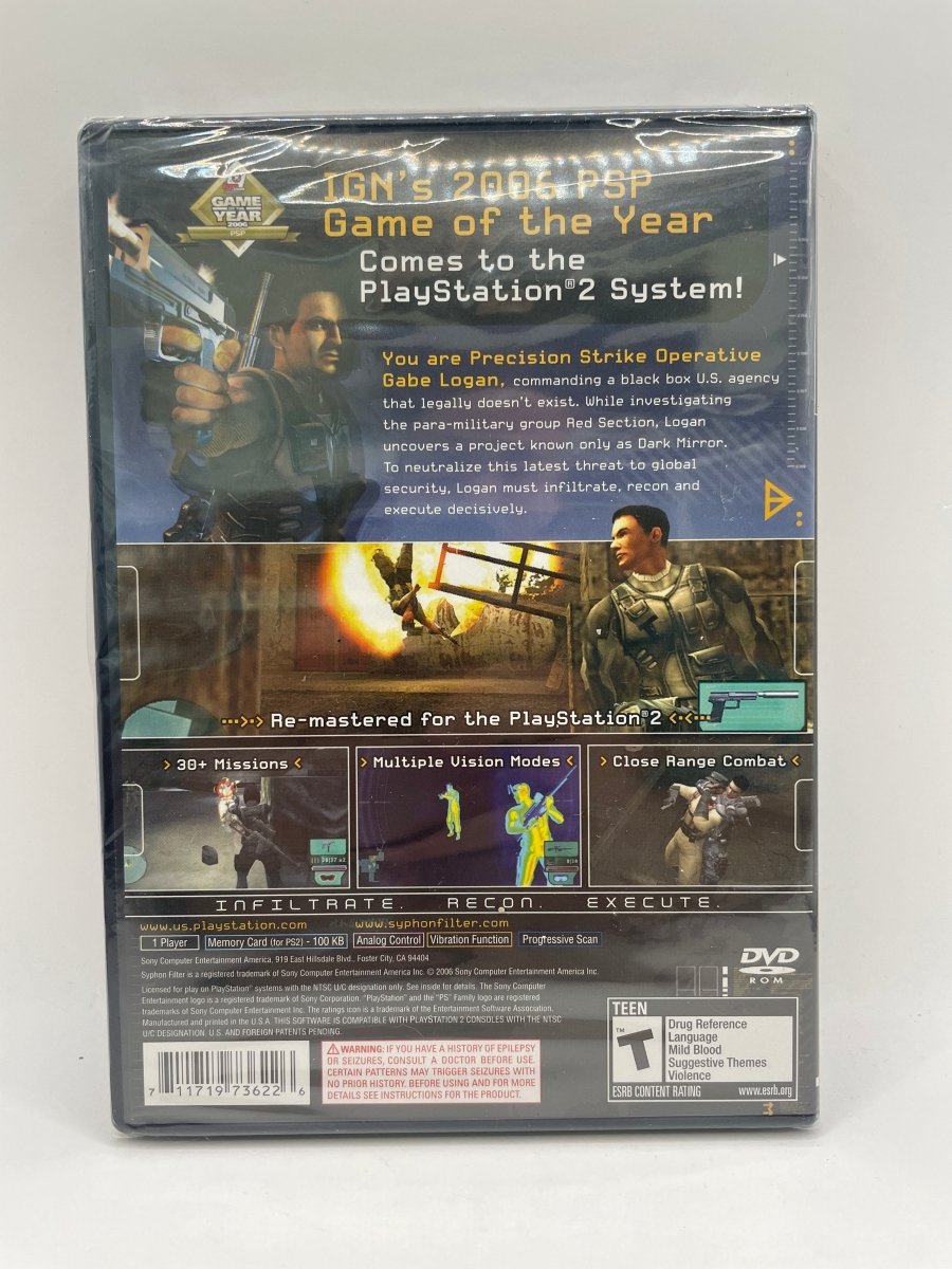 Syphon Filter Dark Mirror CL07 (NEW) PlayStation 2