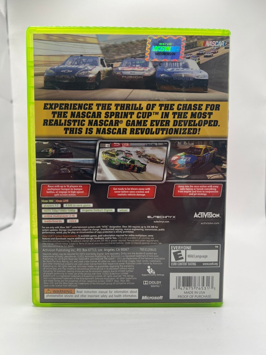 NASCAR The Game 2011 Xbox 360 CL01 (CIB) Xbox 360
