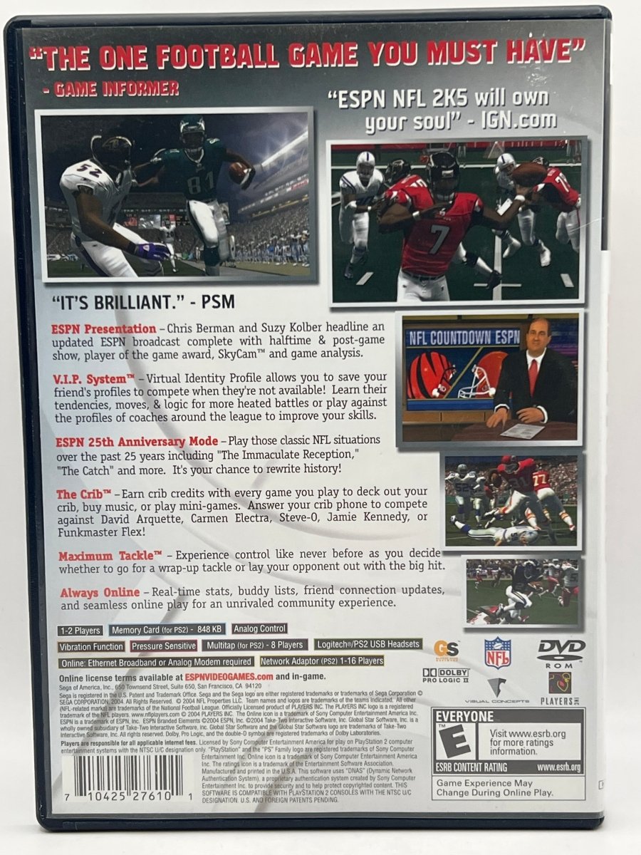 ESPN NFL 2K5 CL01 (CIB) PlayStation 2