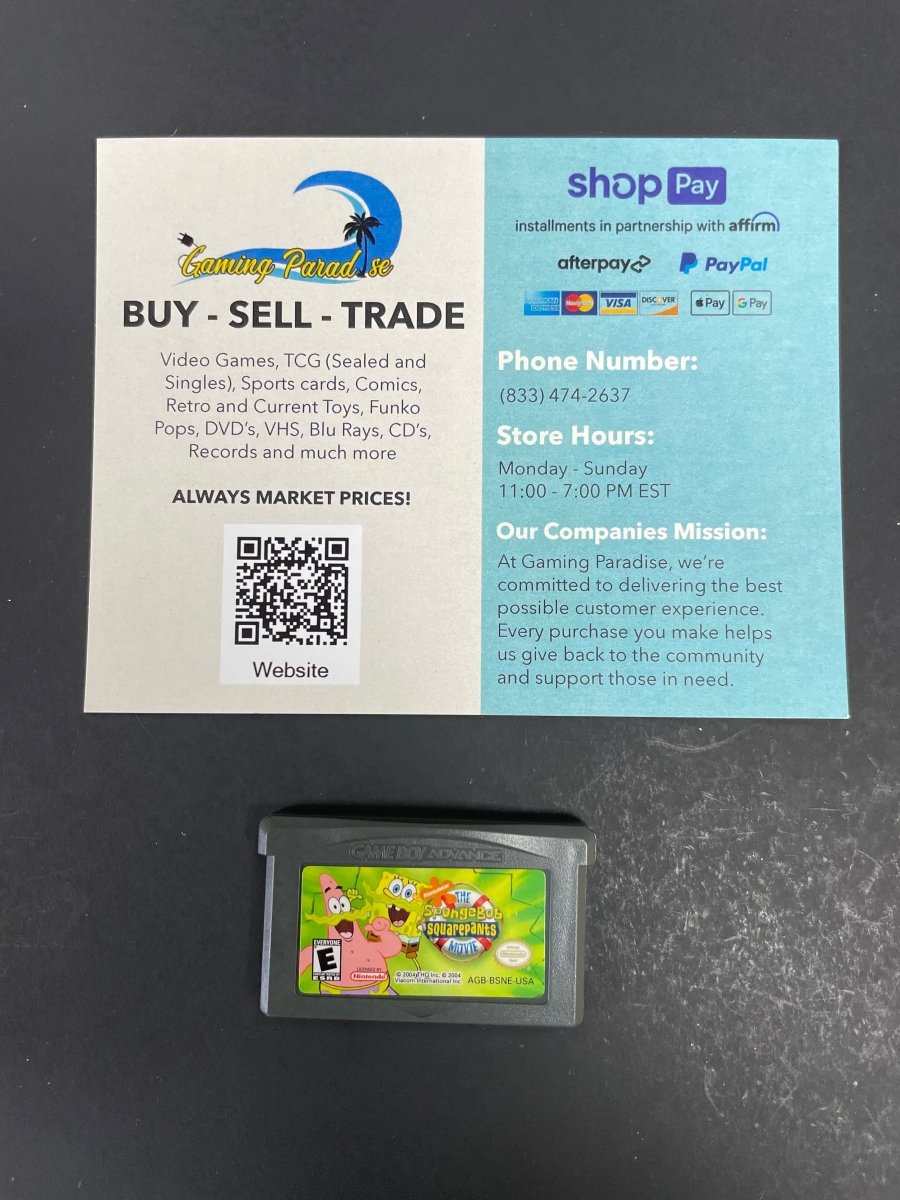 SpongeBob SquarePants The Movie Gameboy Advance CL 01