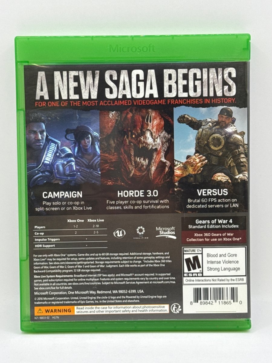 Gears of War 4 CL01 (CIB) Xbox One