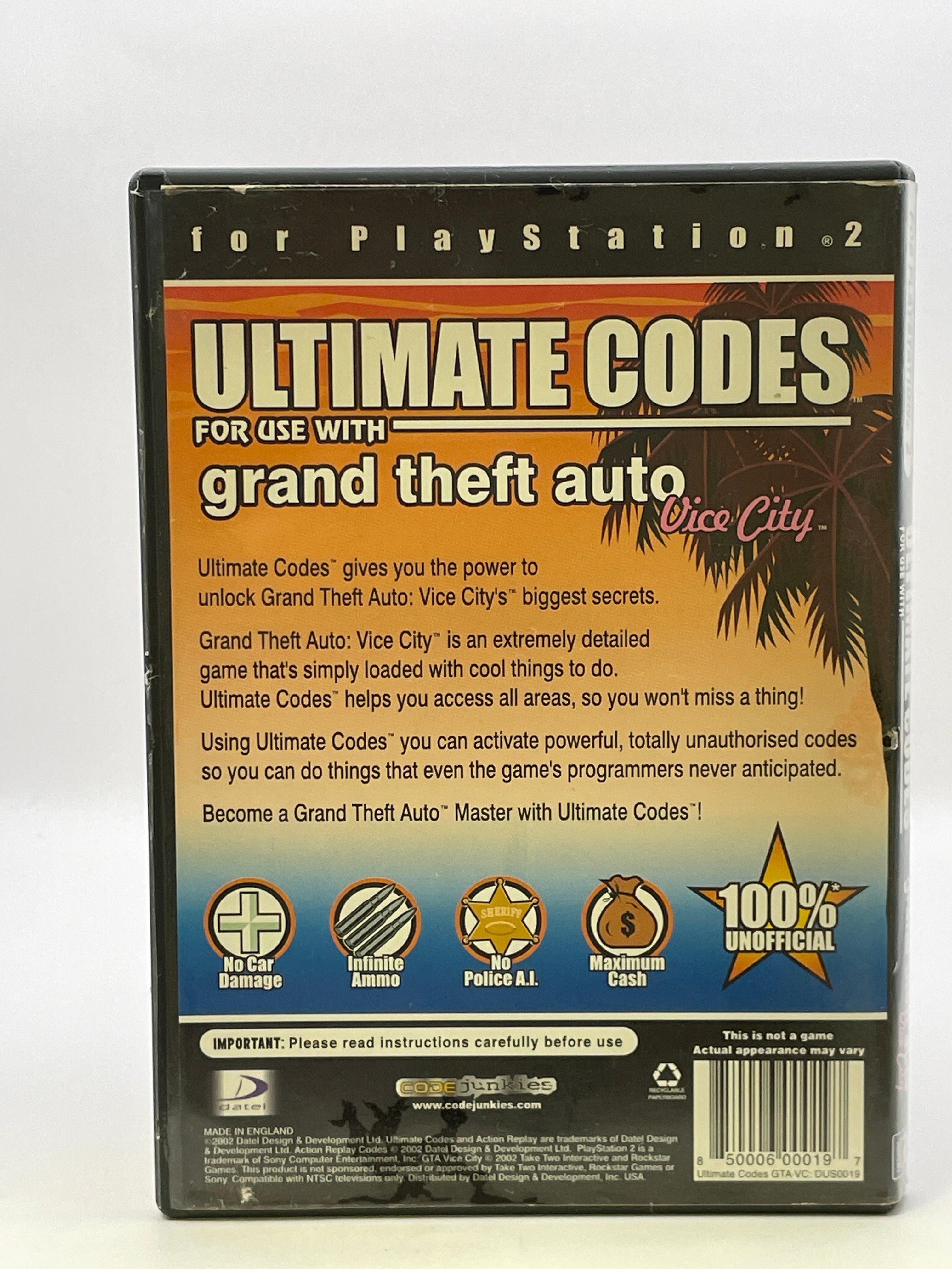 Ultimate Codes: Grand Theft Auto: Vice City CL01 (CIB) PlayStation 2