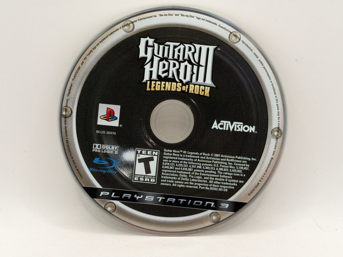 Guitar Hero III Legends of Rock CL01 (Disc Only) Playstation 3