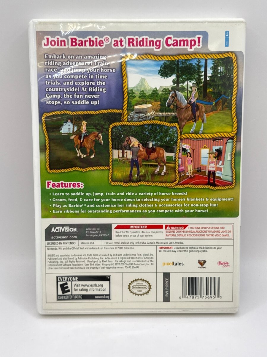 Barbie Horse Adventures: Riding Camp CL01 (Missing Manual) Nintendo Wii