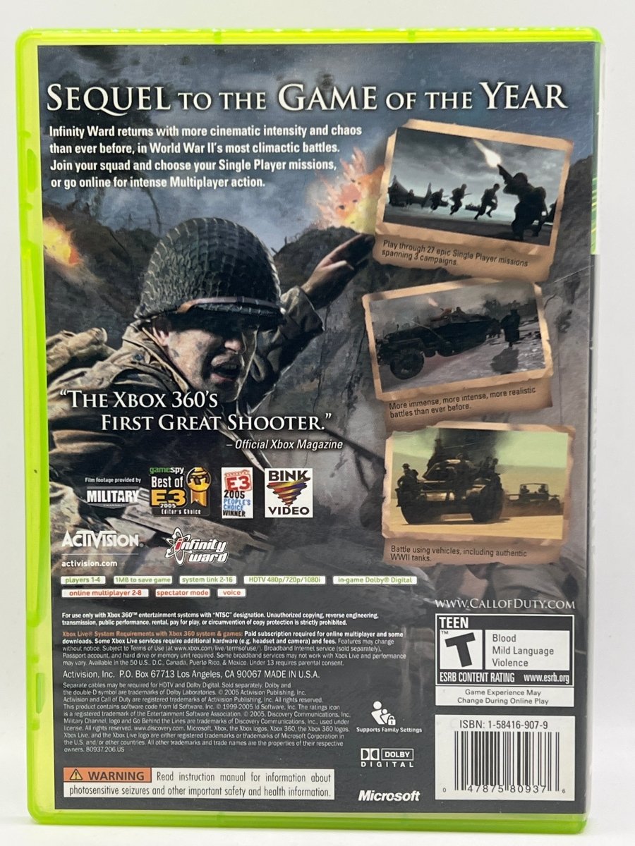 Call of Duty 2 CL01 (CIB) Xbox 360