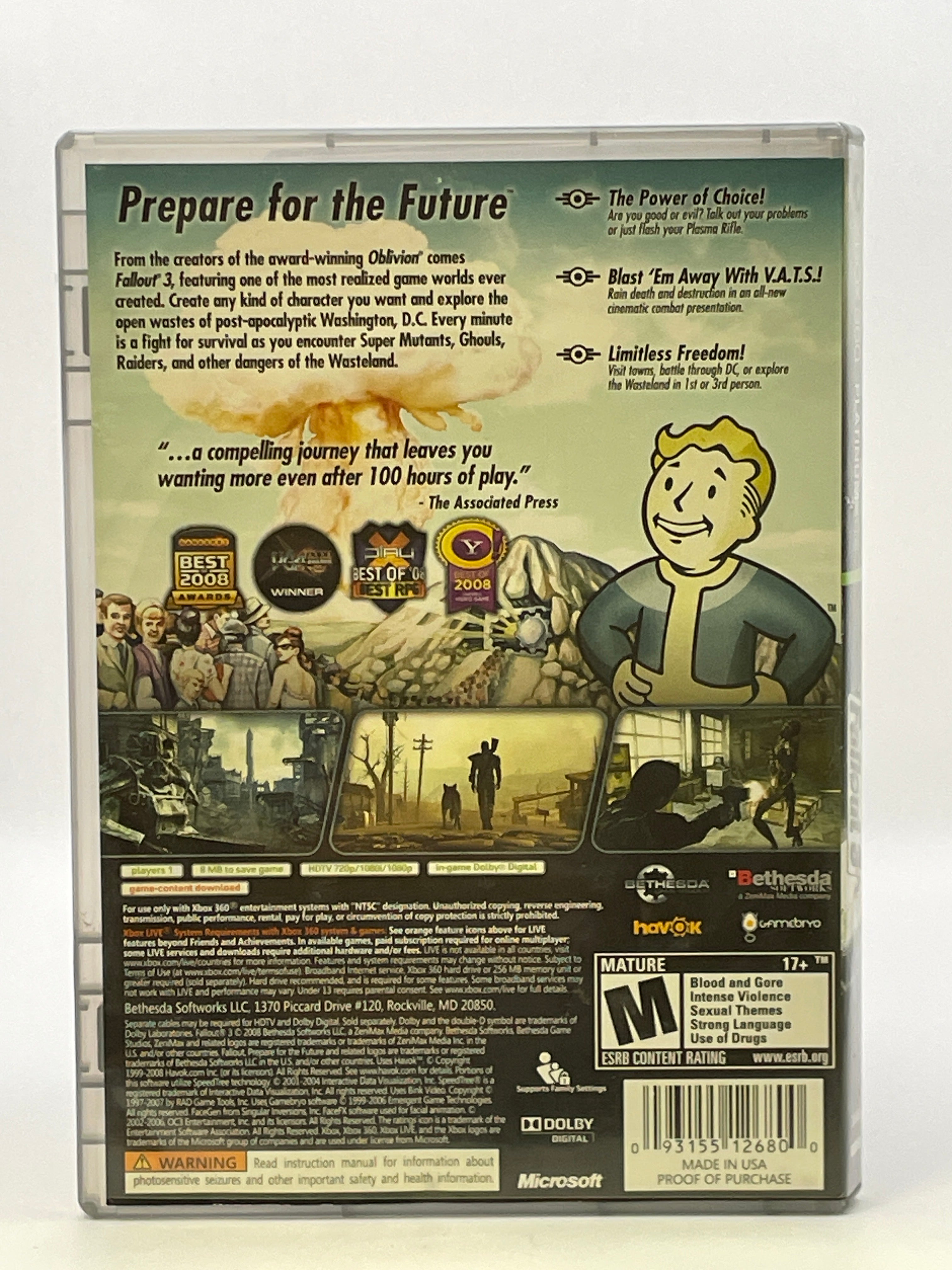 Fallout 3 [Platinum Hits] CL01 (Missing Manual) Xbox 360