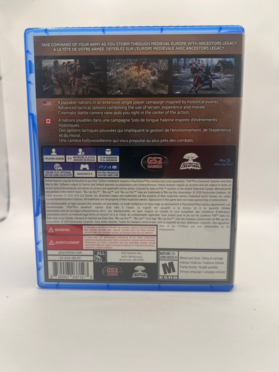 Ancestors Legacy CL01 (CIB) PlayStation 4