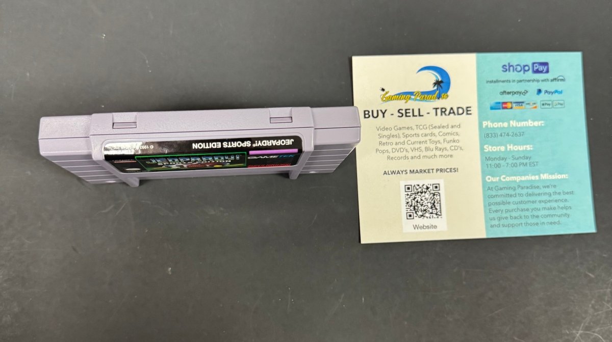 Jeopardy Sports Edition Super Nintendo CL 01