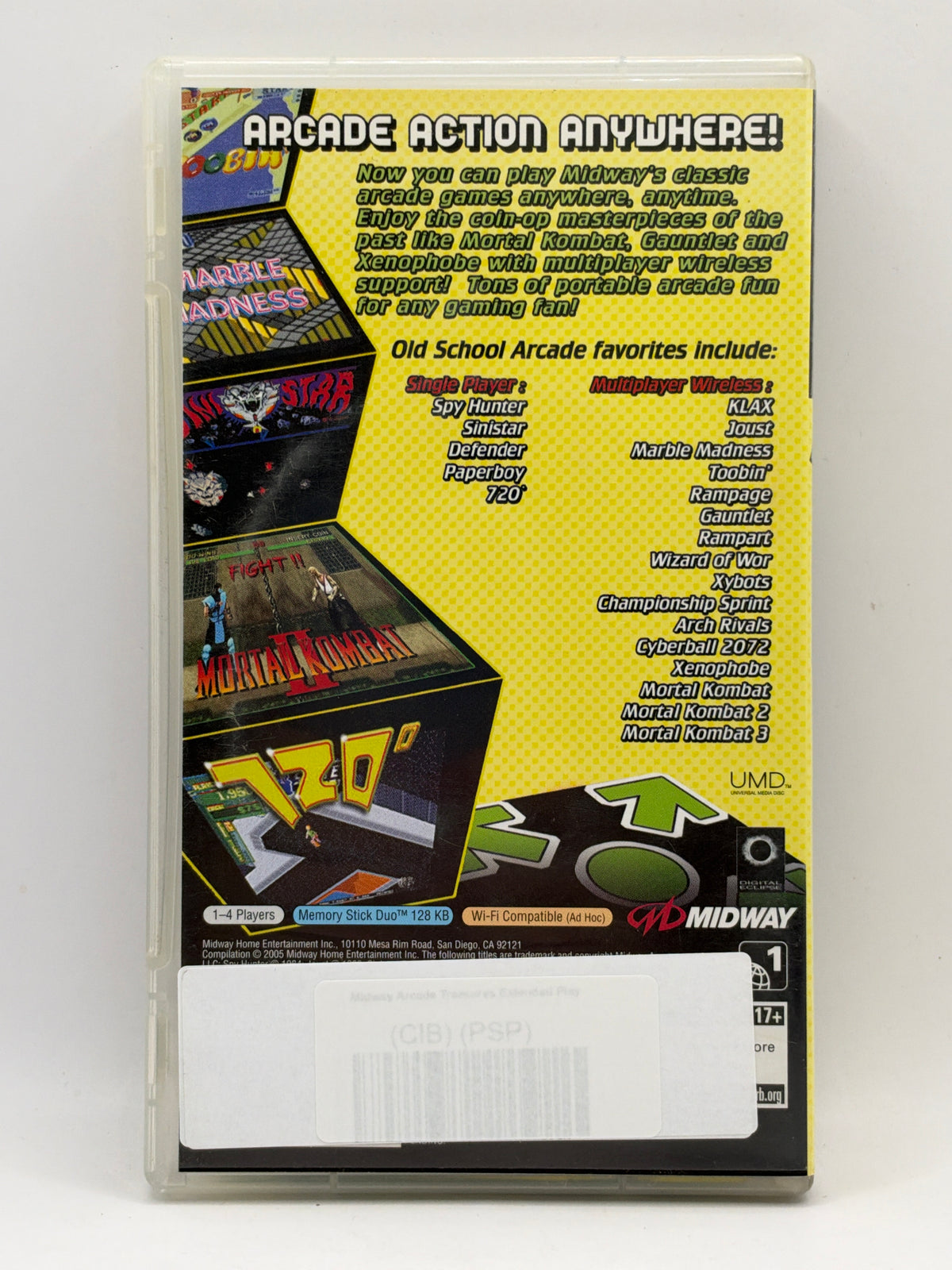 Midway Arcade Treasures Extended Play CL01 (CIB) PSP