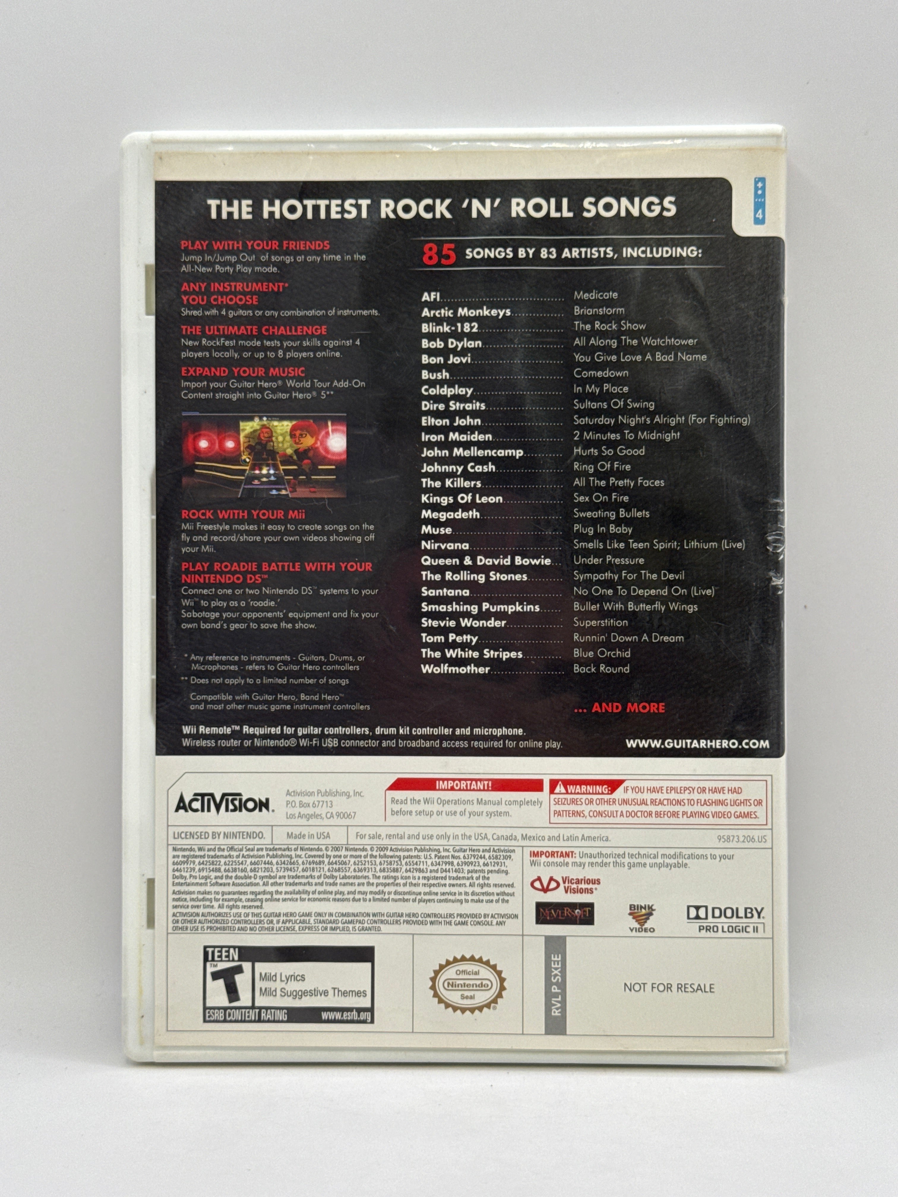 Guitar Hero 5 CL02 (CIB) Nintendo Wii