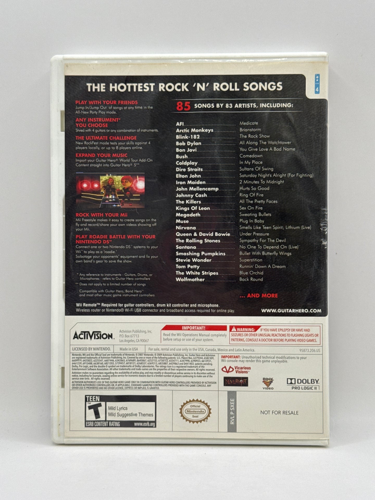 Guitar Hero 5 CL02 (CIB) Nintendo Wii