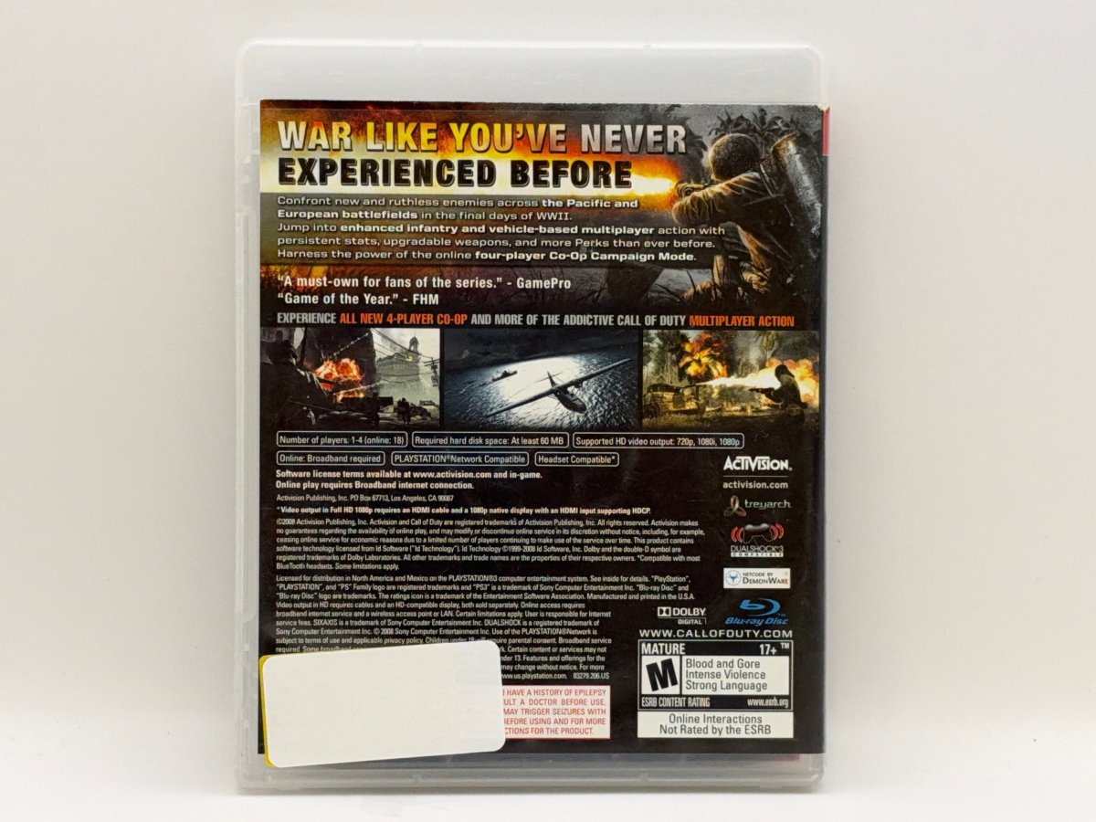 Call of Duty World at War CL01 (CIB) Playstation 3