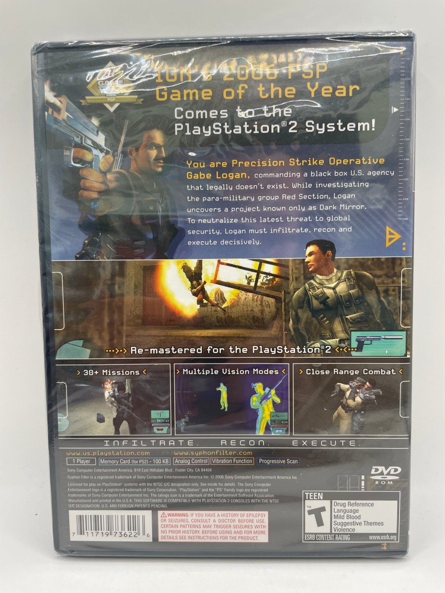 Syphon Filter Dark Mirror CL08 (NEW) PlayStation 2