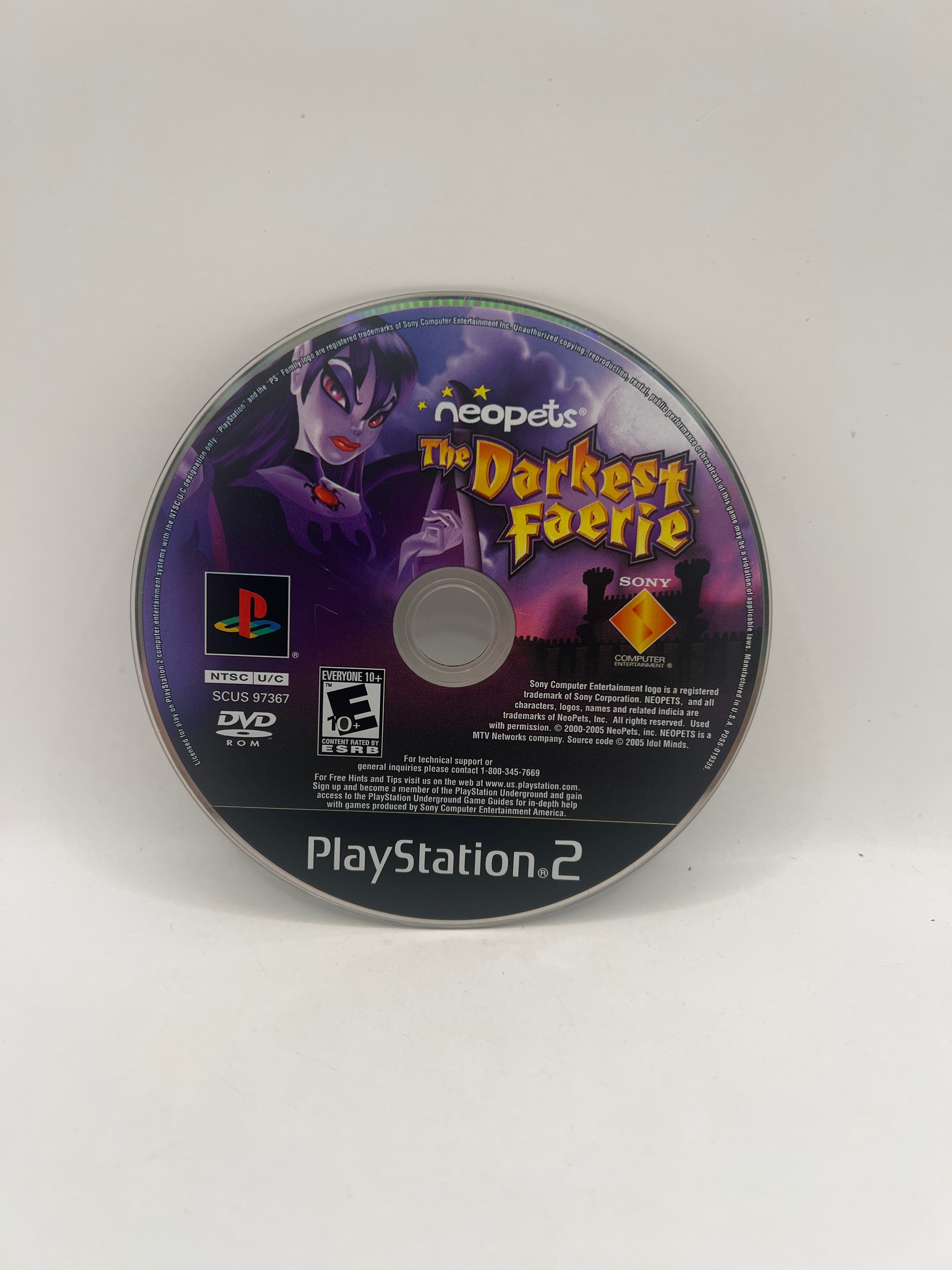 NeoPets the Darkest Faerie CL01 (Disc Only) PlayStation 2