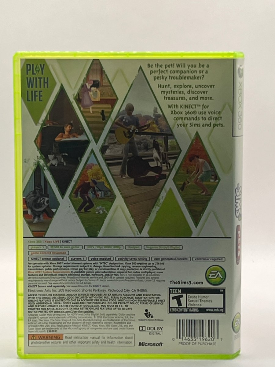 The Sims 3: Pets CL01 (CIB) Xbox 360
