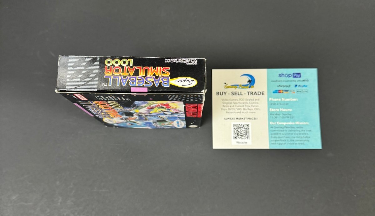 Super Baseball Simulator 1.000 Super Nintendo CL 01