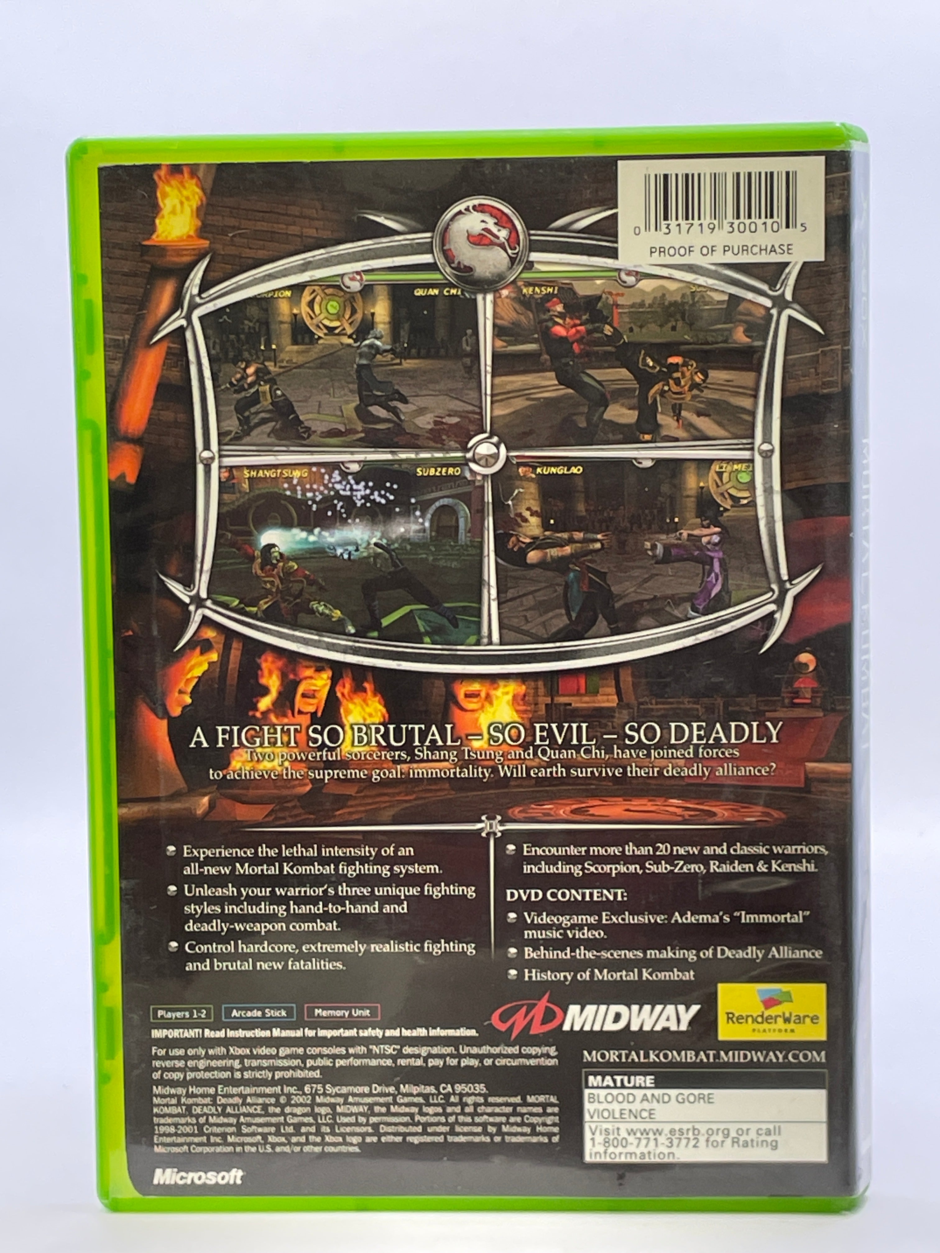 Mortal Kombat Deadly Alliance CL02 (CIB) Original Xbox