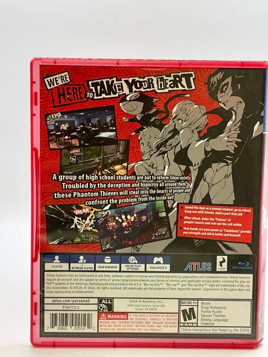 Persona 5 [Playstation Hits] CL01 (CIB) PlayStation 4