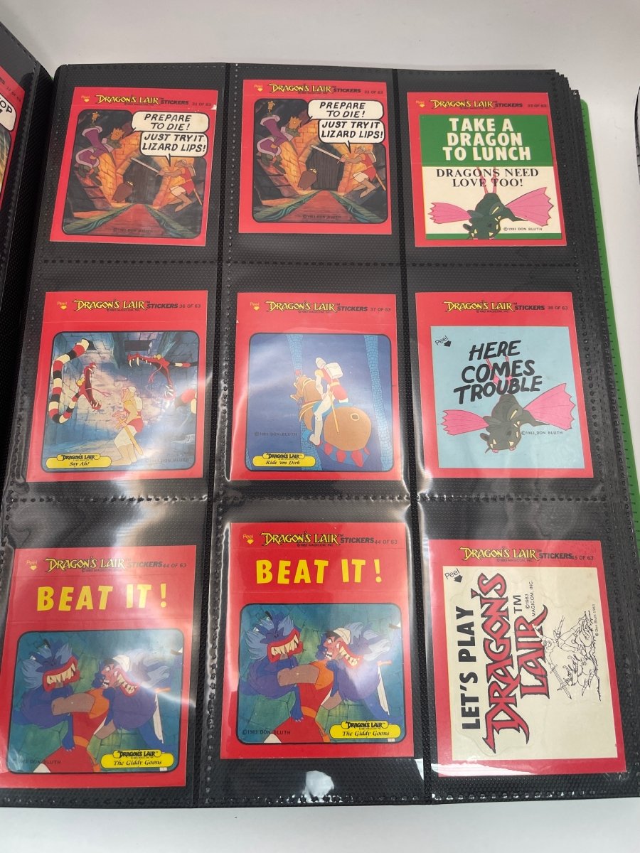 Fleer 1983 & 2024 Cardsmith Dragon's Lair Scratch Off Cards & Stickers Lot