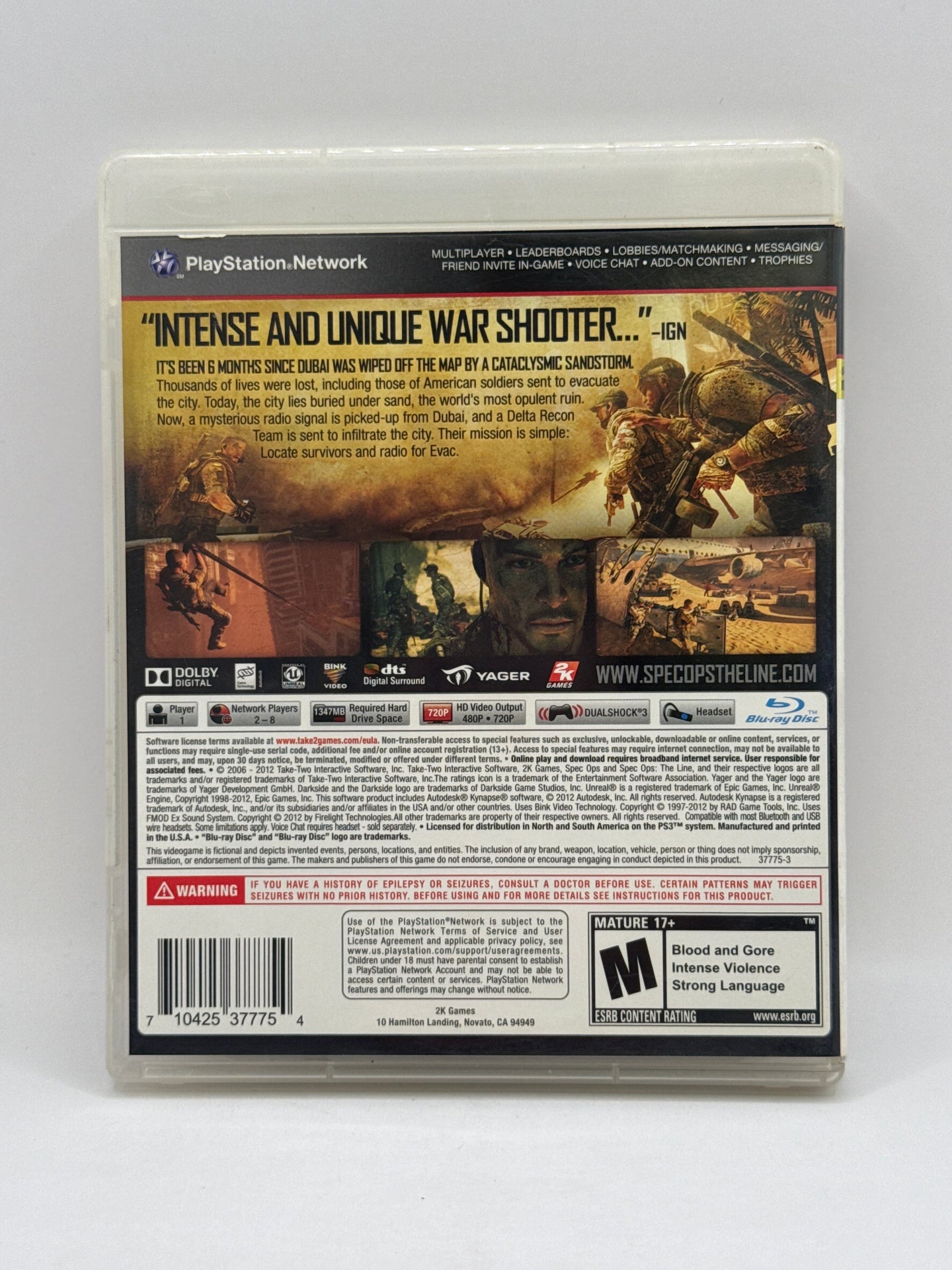 Spec Ops The Line Premium Edition CL01 (CIB) PlayStation 3