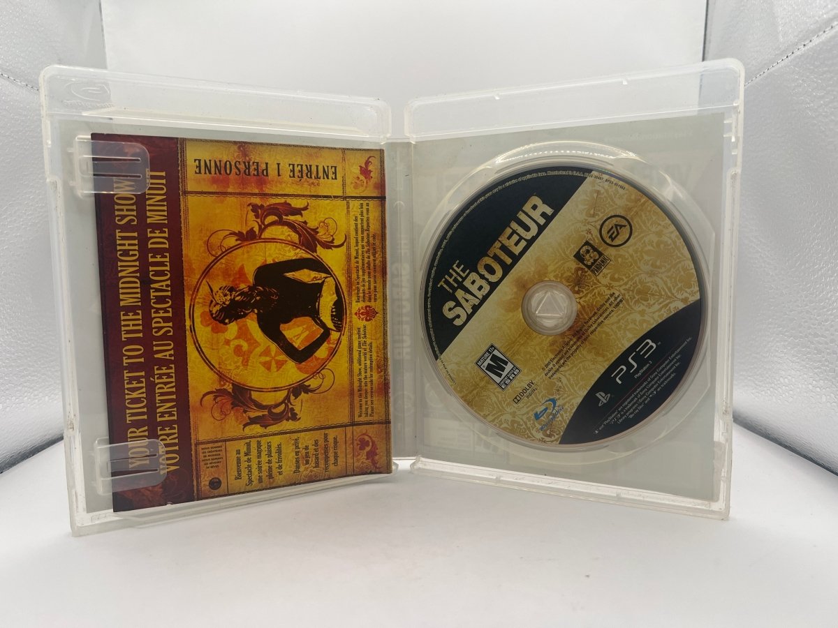 The Saboteur CL01 (Missing Manual) Playstation 3