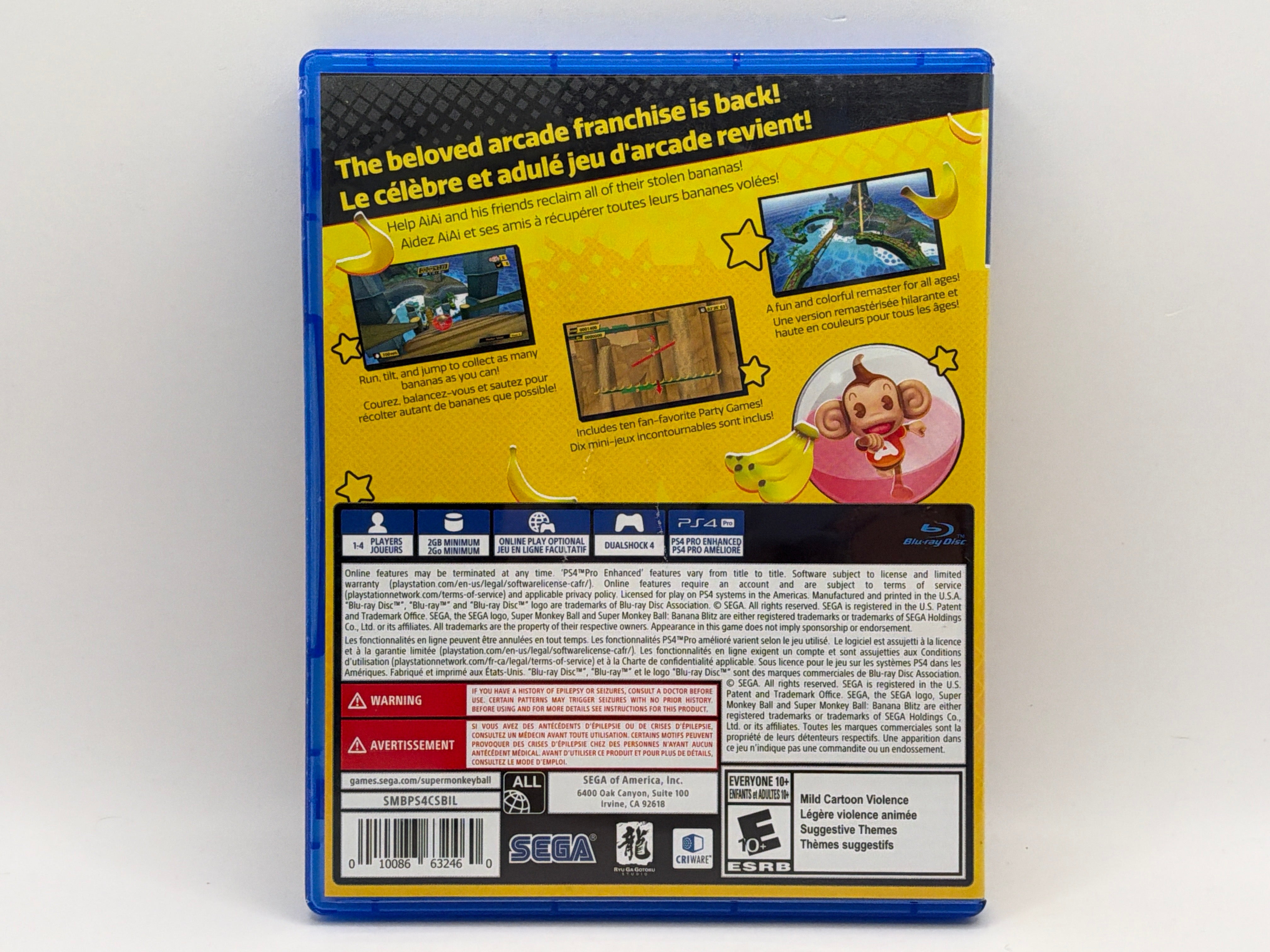 Super Monkey Ball: Banana Blitz HD CL01 (CIB) PlayStation 4