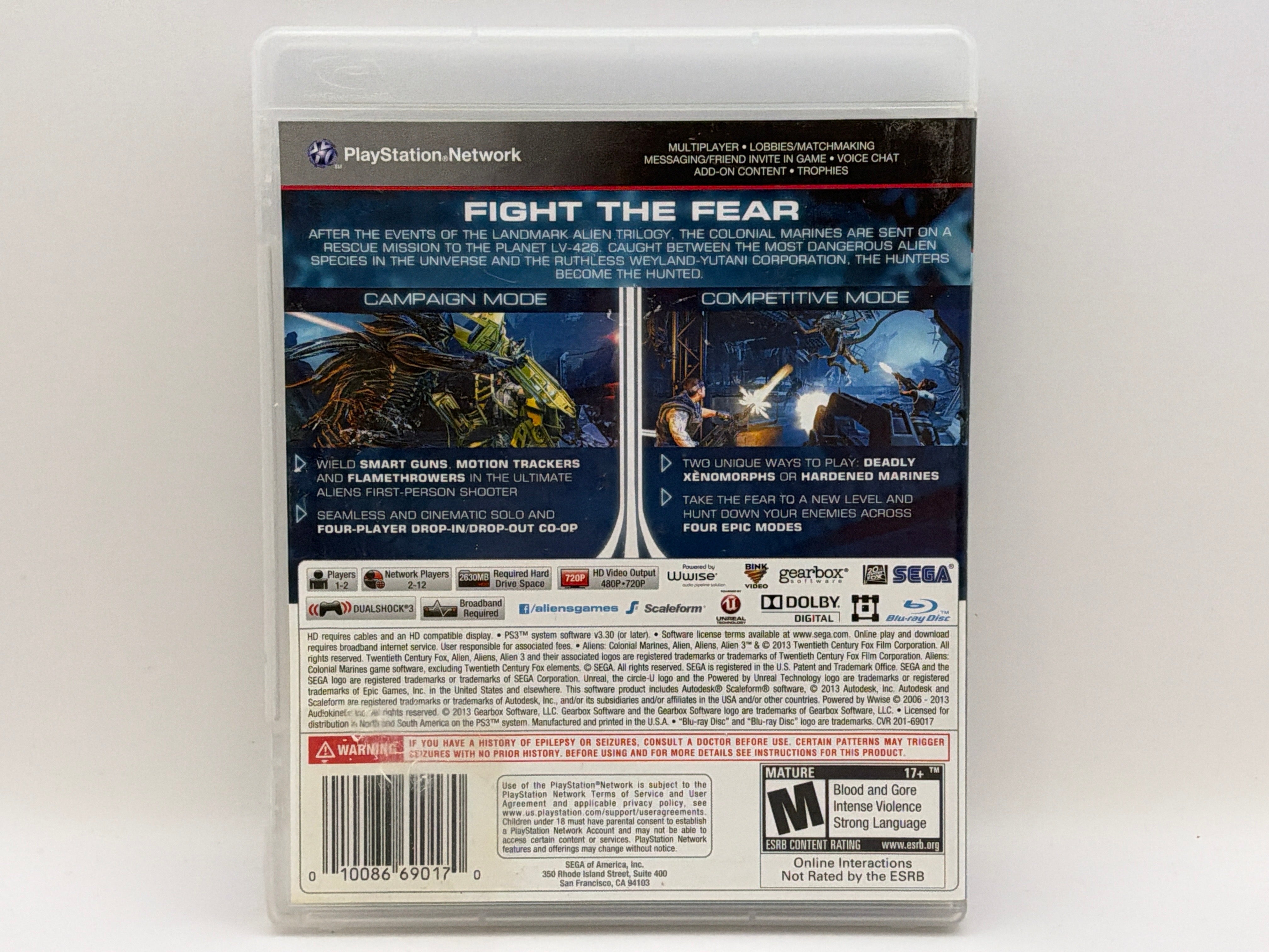 Aliens Colonial Marines CL01 (CIB) Playstation 3