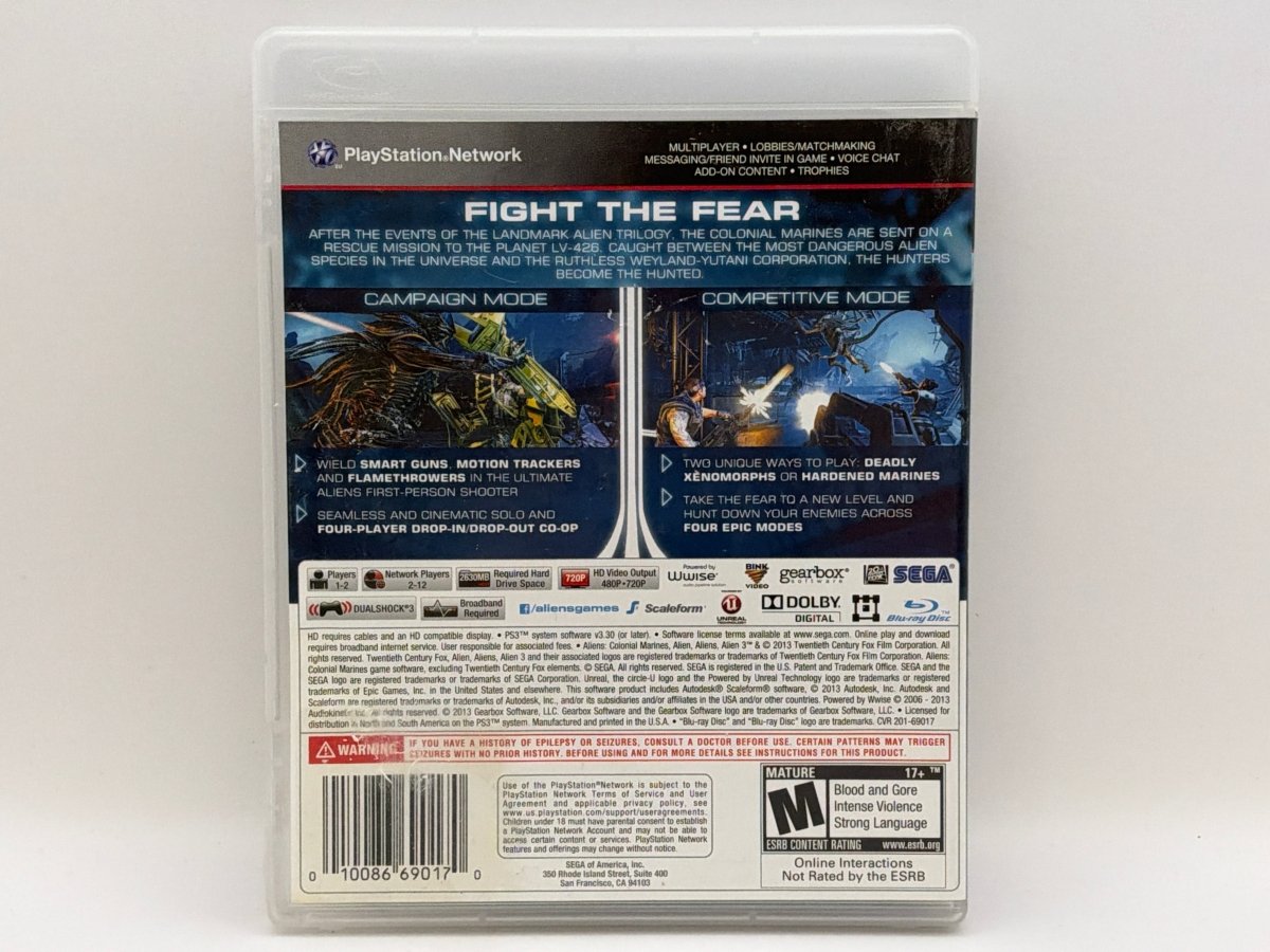 Aliens Colonial Marines CL01 (CIB) Playstation 3