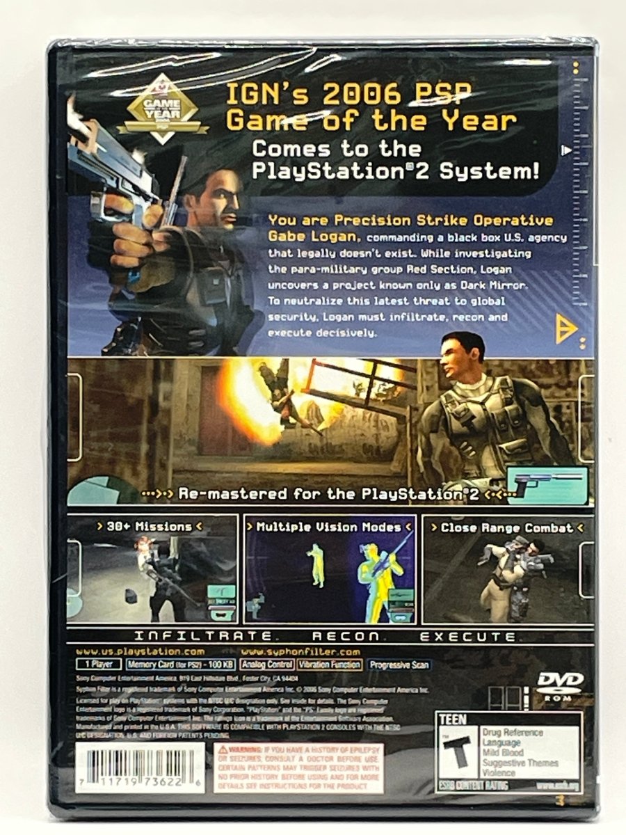 Syphon Filter Dark Mirror CL21 (NEW) PlayStation 2