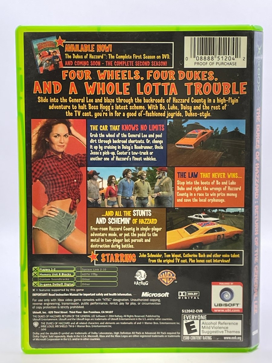 Dukes of Hazzard Return of the General Lee CL01 (Missing Manual) Original Xbox